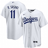 Men's Los Angeles Dodgers #11 Roki Sasaki White Cool Base Stitched Jersey Dzhi,baseball caps,new era cap wholesale,wholesale hats